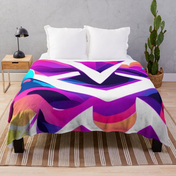 Item preview, Violet V Palace Neon Abstract Pattern designed and sold by nelloryn.
