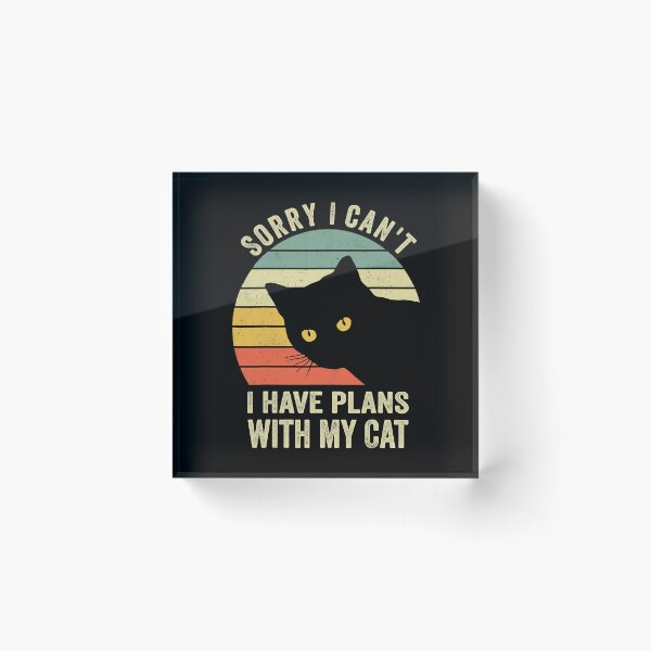 Item preview, Sorry I Can't I Have Plans With My Cat Vintage designed and sold by Abaddon-art.