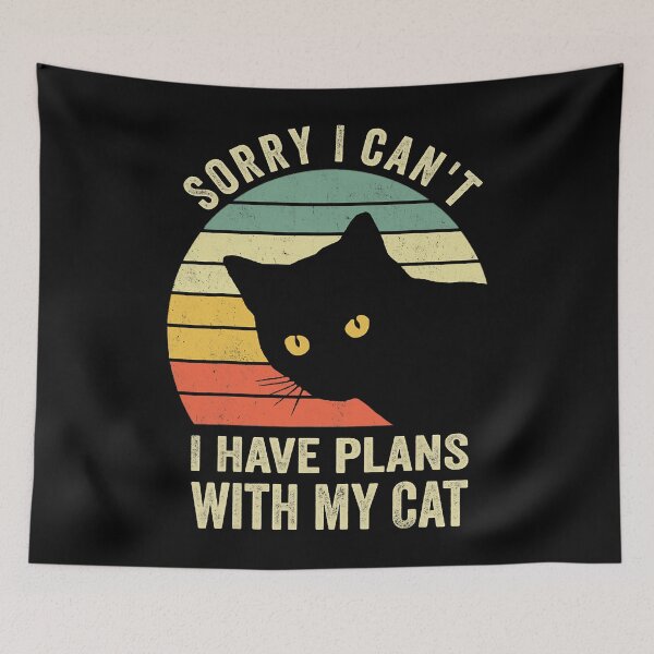 Item preview, Sorry I Can't I Have Plans With My Cat Vintage designed and sold by Abaddon-art.