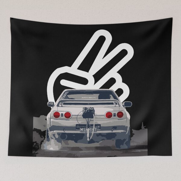 Item preview, mighty chopped gdr australia drag car paul walker GT-R R32 V spec N1 Skyline KV2 Athlete Silver designed and sold by cowtownCOWBOY.