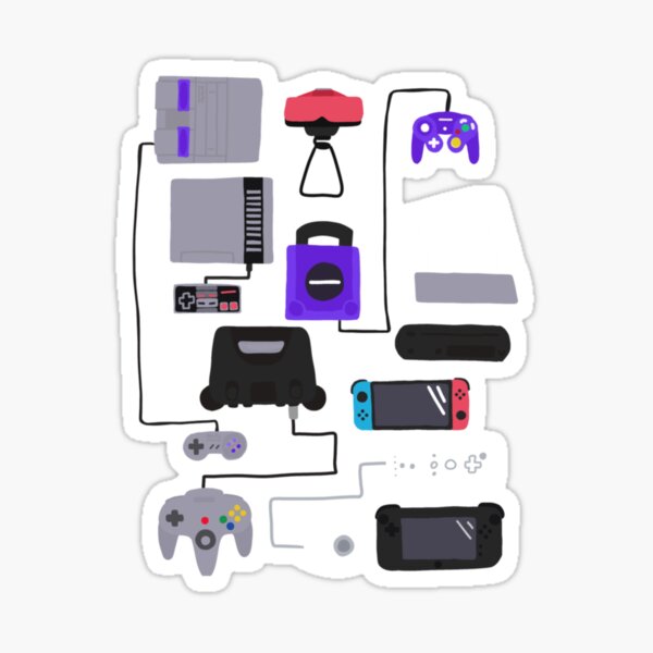 "Consoles tangle sticker game" Sticker for Sale by JAYDENJUSTMAN Redbubble