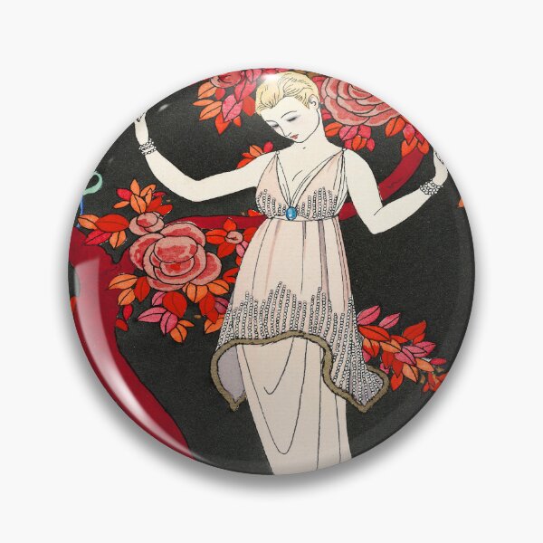 Artikelvorschau, Robe du soir de Doeuillet Abendkleid Modeillustration von George Barbier Art Deco Ausstellung entworfen und verkauft von Tamas Das.