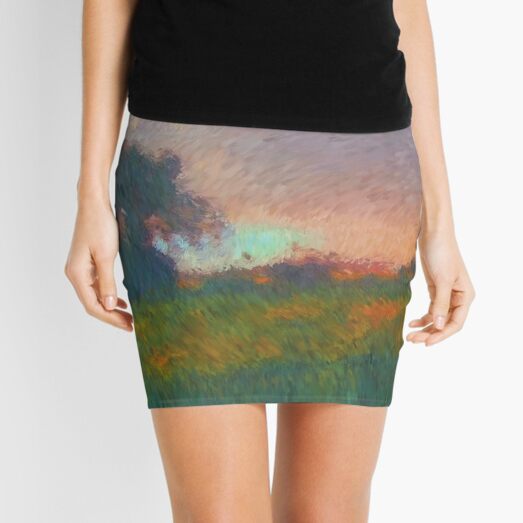Impressionist Field Mini Skirt