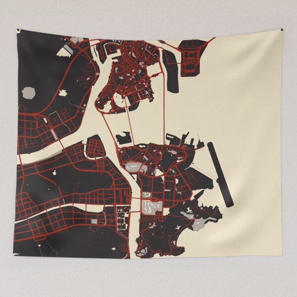 Item preview, Macau City Map of China - Vector designed and sold by deMAP.