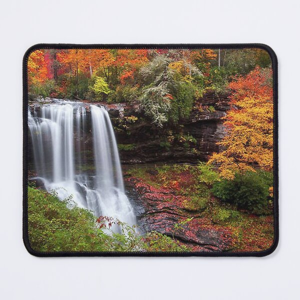 Item preview, Autumn at Dry Falls - Highlands NC Waterfalls Art Print designed and sold by juliawebbsie.