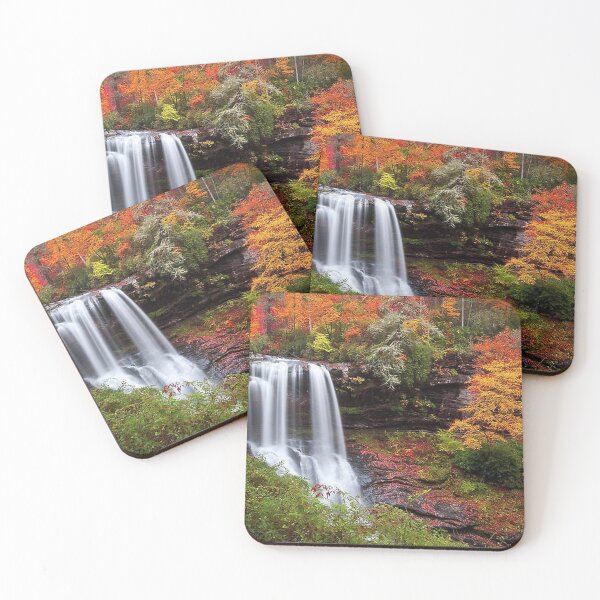 Item preview, Autumn at Dry Falls - Highlands NC Waterfalls Art Print designed and sold by juliawebbsie.
