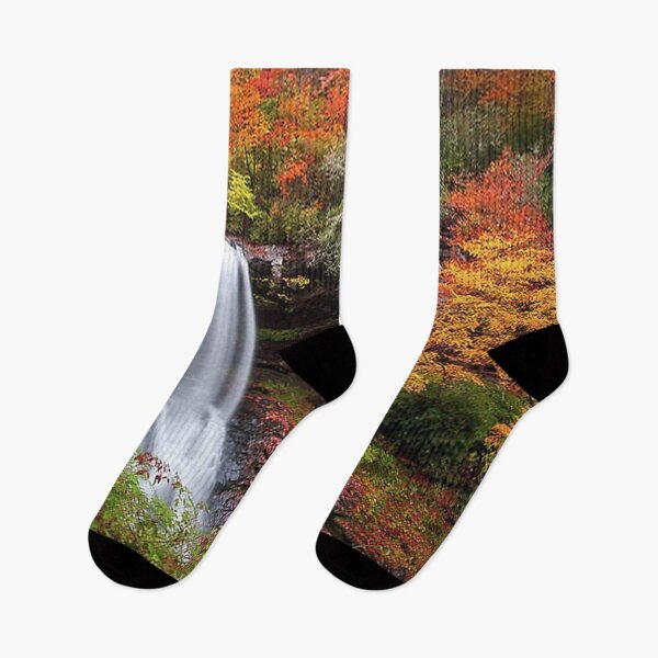 Item preview, Autumn at Dry Falls - Highlands NC Waterfalls Art Print designed and sold by juliawebbsie.