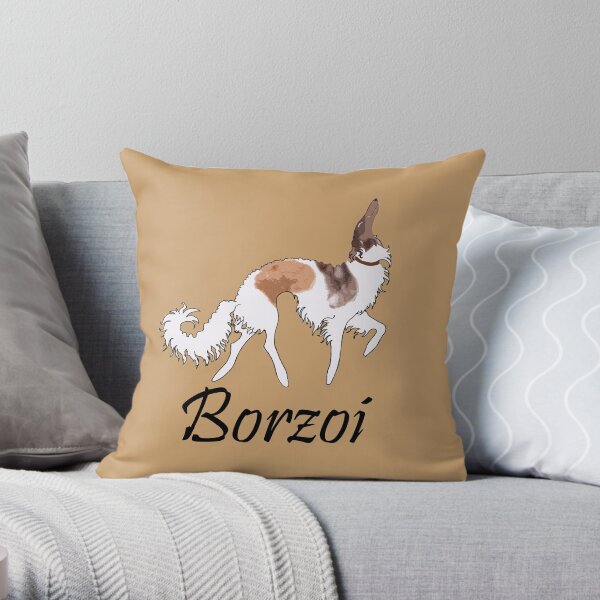 Sable Borzoi Throw Pillow