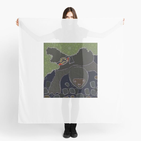 Painted and Snapping Turtle Scarf