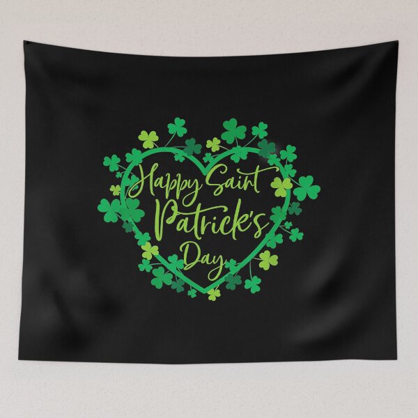Item preview, Happy Saint Patrick's Day Cute Lucky Heart Shamrock designed and sold by Abaddon-art.