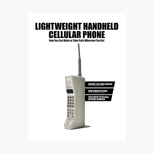 1980's Series Retro Mobile Phone Photographic Print
