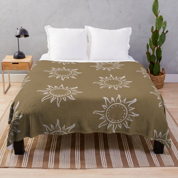 Item preview, Cute Boho Sun Pattern Bohemian Aesthetic In Muted Colors Olive Brown designed and sold by scorpiolane.