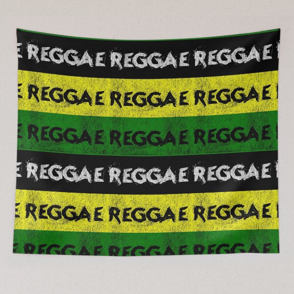 Item preview, Reggae Reggae Reggae--Black, Gold, & Green Background-Distressed designed and sold by SCHPiDAUU.
