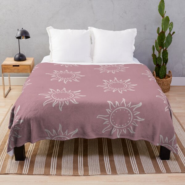 Item preview, Cute Boho Sun Pattern Bohemian Aesthetic In Muted Colors Deep Pink designed and sold by scorpiolane.