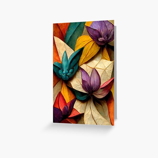 Origami Birthday Greeting Cards for Sale