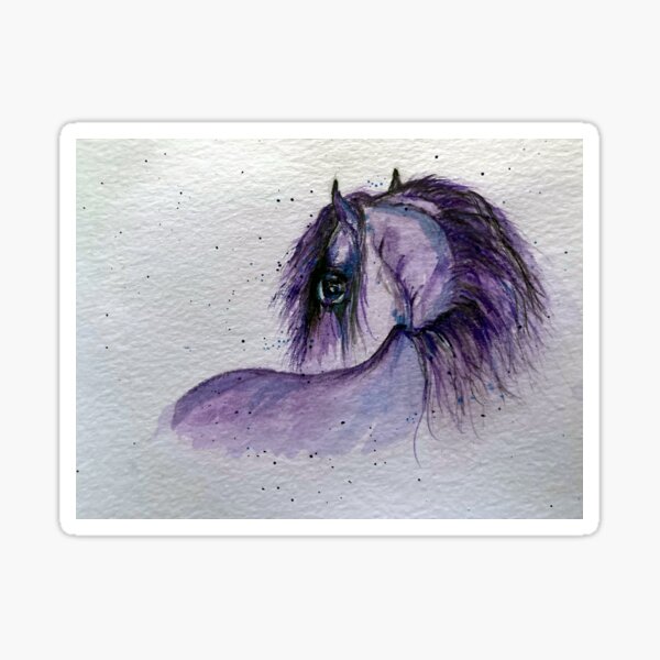 Aperçu de l'œuvre Aquarelle cheval créée et vendue par Isabelle Audoin.