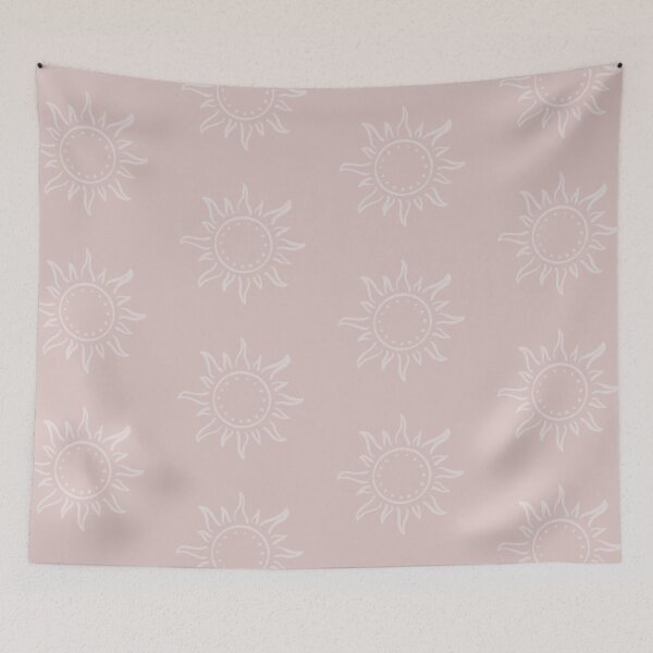 Artikelvorschau, Cute Boho Sun Pattern Bohemian Aesthetic In Muted Colors Pale Pink entworfen und verkauft von scorpiolane.