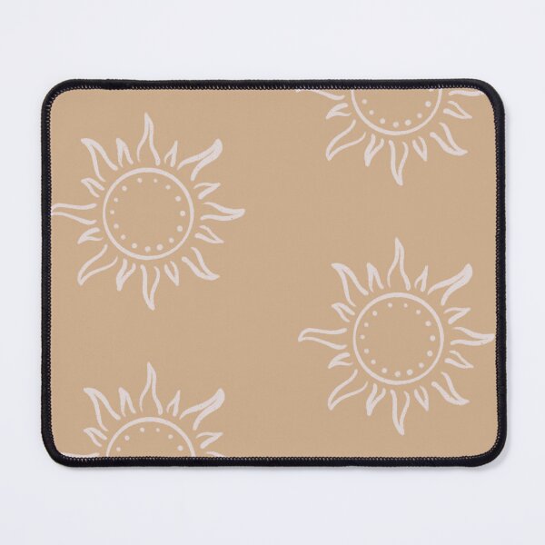 Aperçu de l'œuvre Cute Boho Sun Pattern Bohemian Aesthetic In Muted Colors Peach Yellow créée et vendue par scorpiolane.