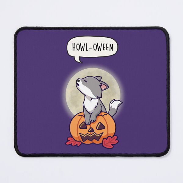 Item preview, Howloween - Howling Wolf Halloween Pun designed and sold by LEFDDesigns.