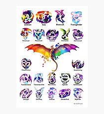 Pride Dragons - Version Two Photographic Print