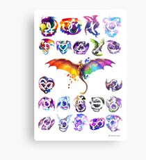 Pride Dragons - Version One Metal Print