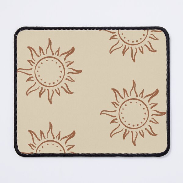 Item preview, Cute Boho Sun Pattern Bohemian Aesthetic In Muted Colors Brown & Muted Yellow designed and sold by scorpiolane.