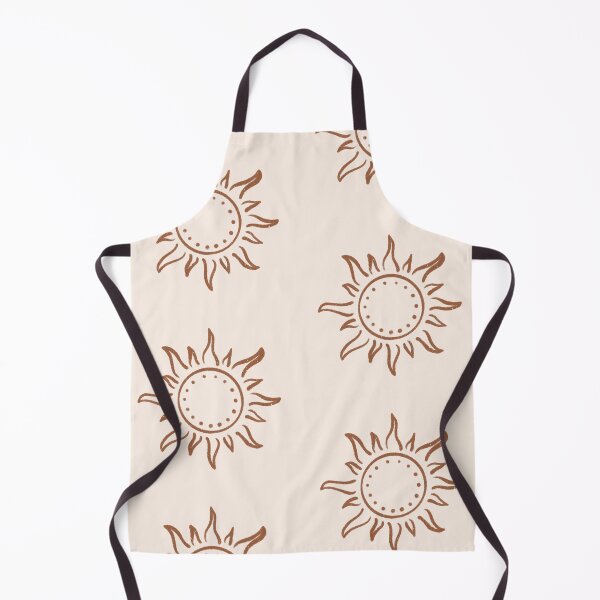 Aperçu de l'œuvre Cute Boho Sun Pattern Bohemian Aesthetic In Muted Colors Cream & Brown créée et vendue par scorpiolane.