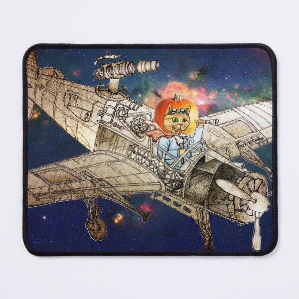 Item preview, Halloween pumpkin hat cat drive airplane designed and sold by felissimha.