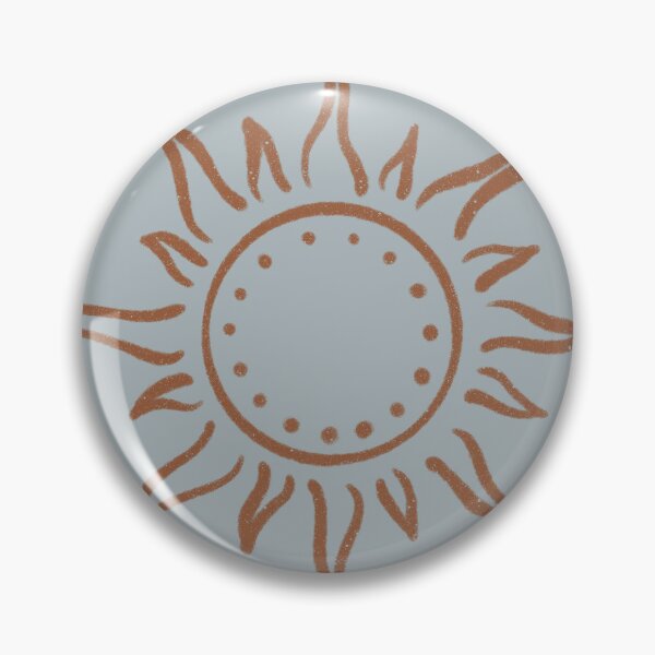 Artikelvorschau, Cute Boho Sun Pattern Bohemian Aesthetic In Muted Colors Deep Blue & Brown entworfen und verkauft von scorpiolane.