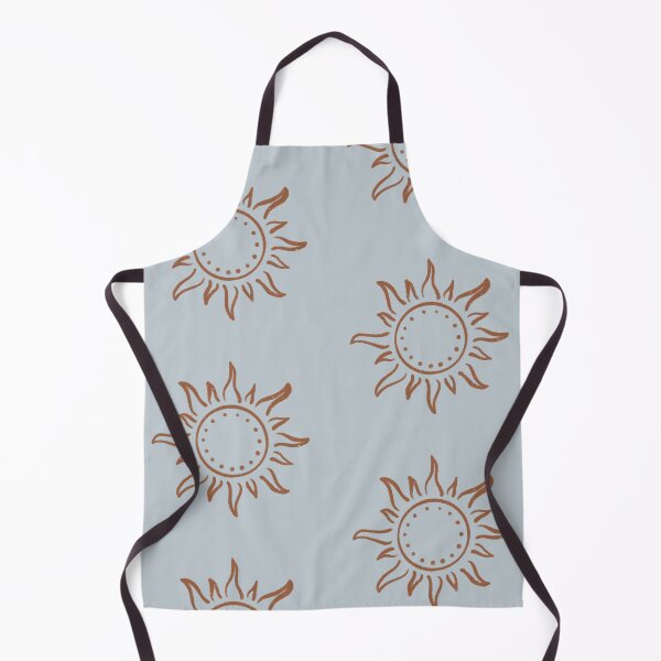 Aperçu de l'œuvre Cute Boho Sun Pattern Bohemian Aesthetic In Muted Colors Gray Blue & Brown créée et vendue par scorpiolane.