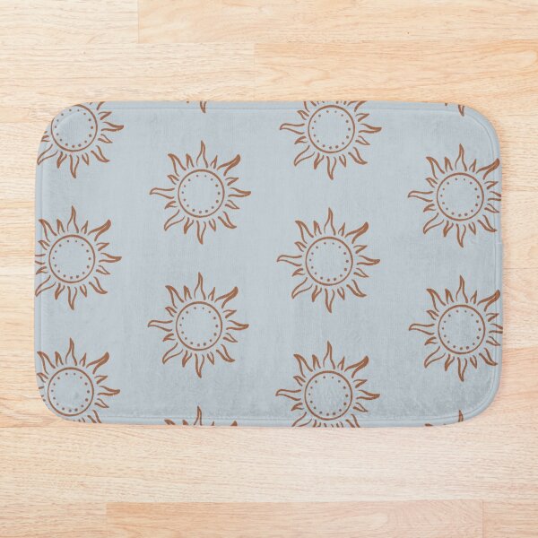 Aperçu de l'œuvre Cute Boho Sun Pattern Bohemian Aesthetic In Muted Colors Gray Blue & Brown créée et vendue par scorpiolane.