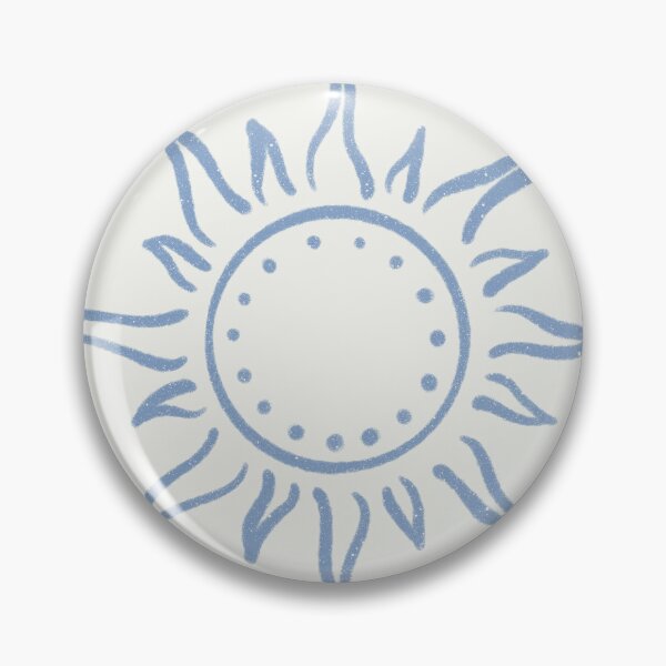 Artikelvorschau, Cute Boho Sun Pattern Bohemian Aesthetic In Muted Colors Light & Dark Blue entworfen und verkauft von scorpiolane.