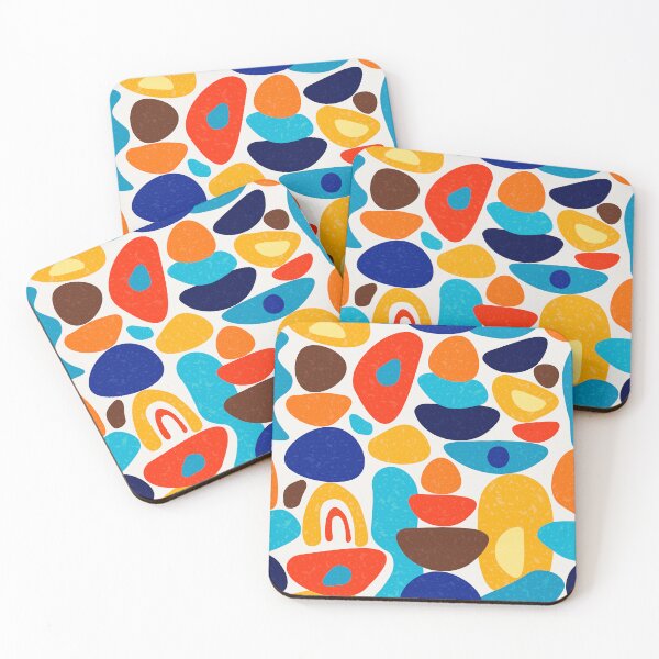 Item preview, Mid Century Modern Abstract Shapes colorful pattern designed and sold by prirajdesigns.