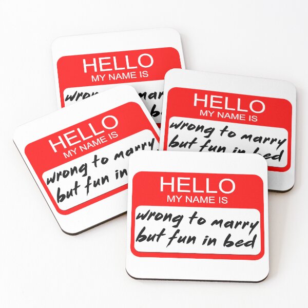 Item preview, Wrong to marry but fun in Bed | Funny Baddie Name Tag Costume designed and sold by ProdbyNiECO.