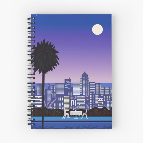 Item preview, city nights (city pop inspired art) designed and sold by Katie Kuhlmann.