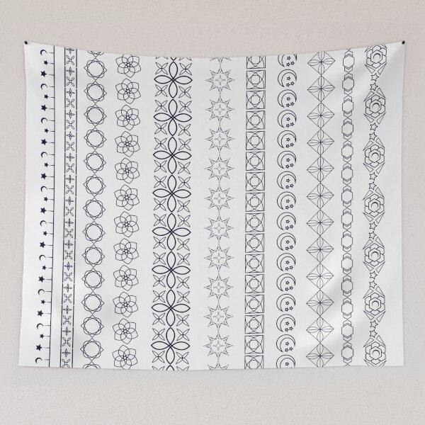 Item preview, Islamic arabic muslim patterns border ornament tribal style. designed and sold by deepakrode7.