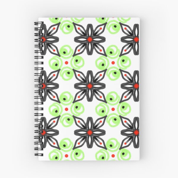 Item preview, Cute Black and Green Floral with White Background Seamless Pattern designed and sold by patternologyy.