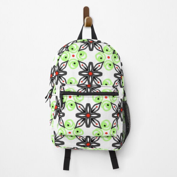 Item preview, Cute Black and Green Floral with White Background Seamless Pattern designed and sold by patternologyy.