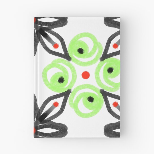Item preview, Cute Black and Green Floral with White Background Seamless Pattern designed and sold by patternologyy.