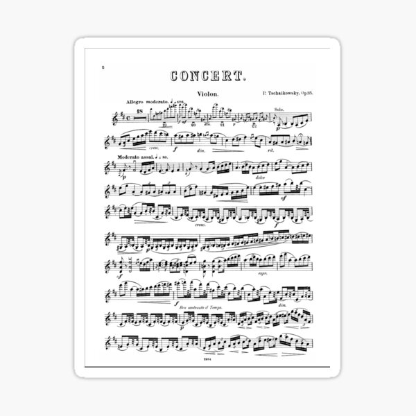 Tchaikovsky Violin Concerto Sticker