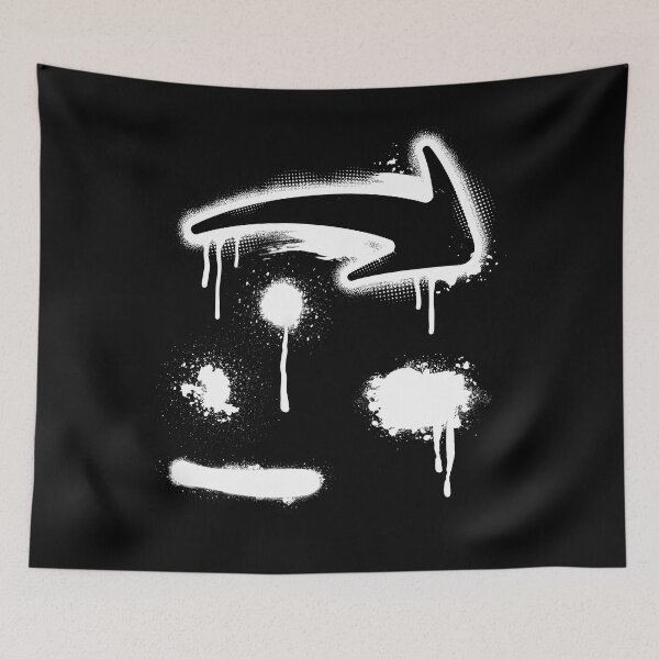 Item preview, White Graffiti Spray Paint Gangster Street Art designed and sold by mkzmerch.