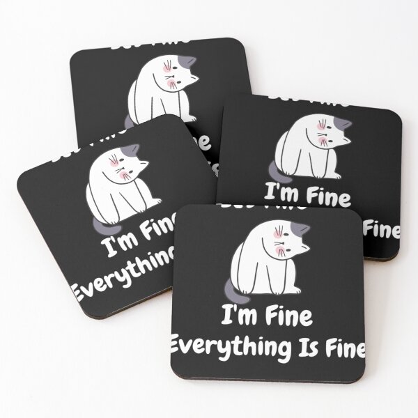 Item preview, It's Fine I'm Fine Everything Is Fine Funny Cat Women  designed and sold by ALEXANDERKENEF.