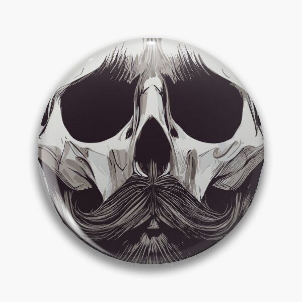 Item preview, Pirate skull with beard designed and sold by r-evolution-art.