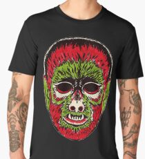 Wolfman Vintage Halloween Mask Men's Premium T-Shirt