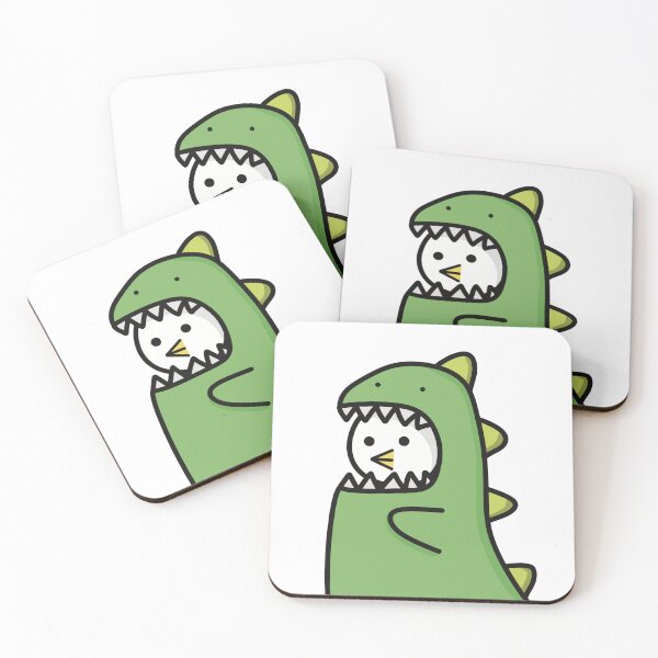 Aperçu de l'œuvre Bébé pingouin Rony portant un pyjama dinosaure créée et vendue par PenguinRony.