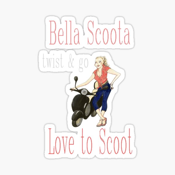 "Scooter Girl Twist and go" Sticker for Sale by Annie18c Redbubble