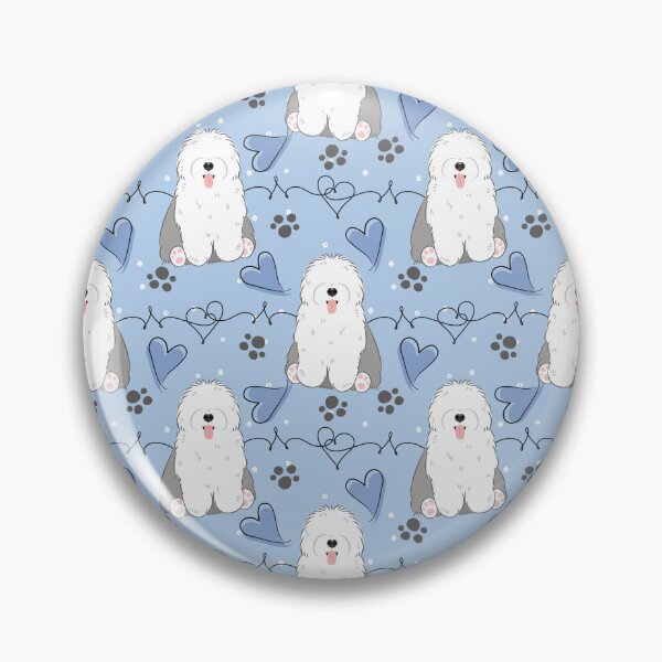 Artikelvorschau, LIEBE Old English Sheepdog - Grau und Weiß 1 entworfen und verkauft von Lulupainting.