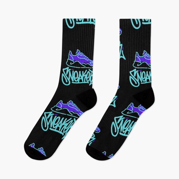 Item preview, Teal Blue Graffiti Gangster Sneaker  designed and sold by mkzmerch.