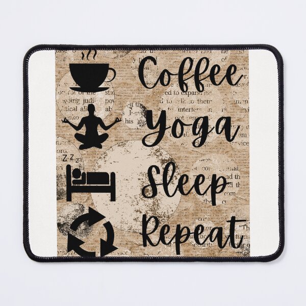 Item preview, Coffee Yoga Sleep Repeat Vintage Retro Matching Costume designed and sold by 27th-Tee.