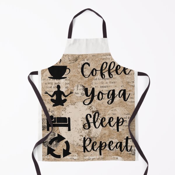 Artikelvorschau, Kaffee Yoga Schlaf wiederholen Vintage Retro passendes Kostüm entworfen und verkauft von 27th-Tee.